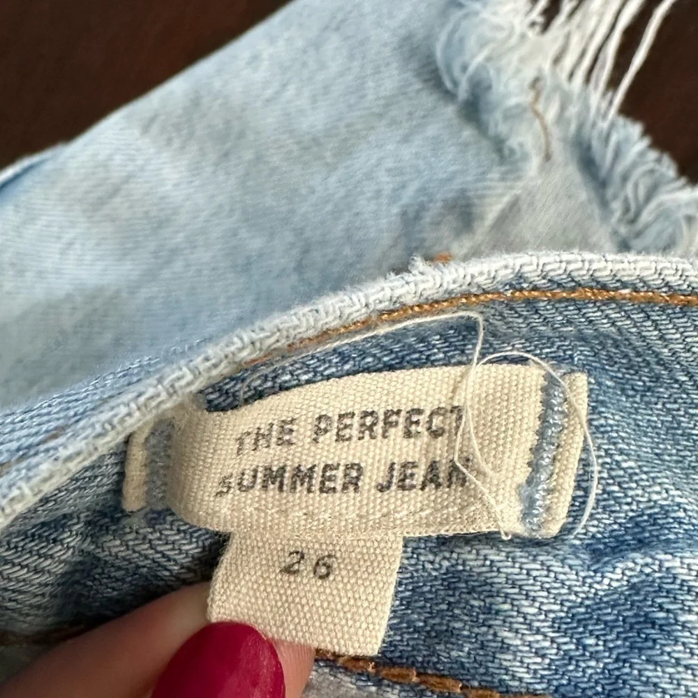 Madewell The Perfect Summer Jean Fringe Shorts Size 26 - Picture 16 of 17